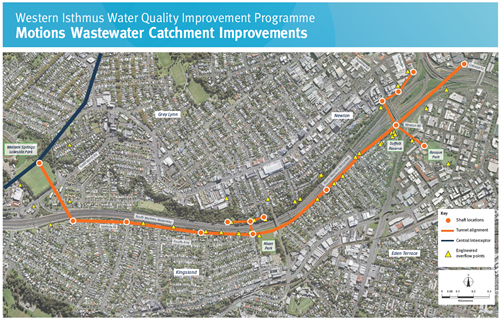 Map of the Motions Wastewater Catchment Improvements project area