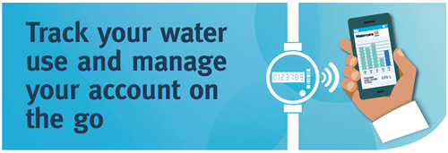 Track your water use in our app