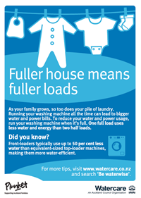 Plunket flyer of laundry water saving tips