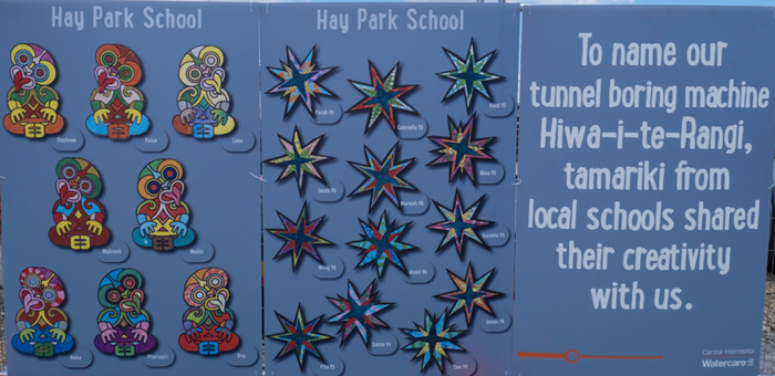 Photo of artwork done by local schools which makes our site hoardings more colourful