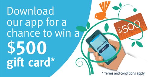 Download our app for a chance to win a $500 gift card