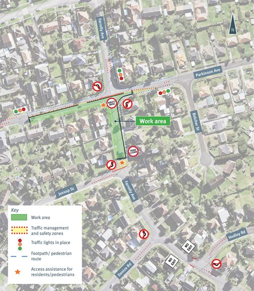 Traffic management plan for Parkinson Avenue