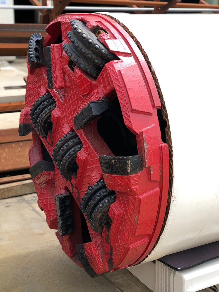 Photo of Piper the tunnel boring machine's cutterface