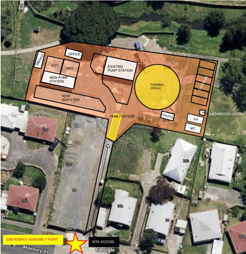 Map of our Glen Innes branch sewer site